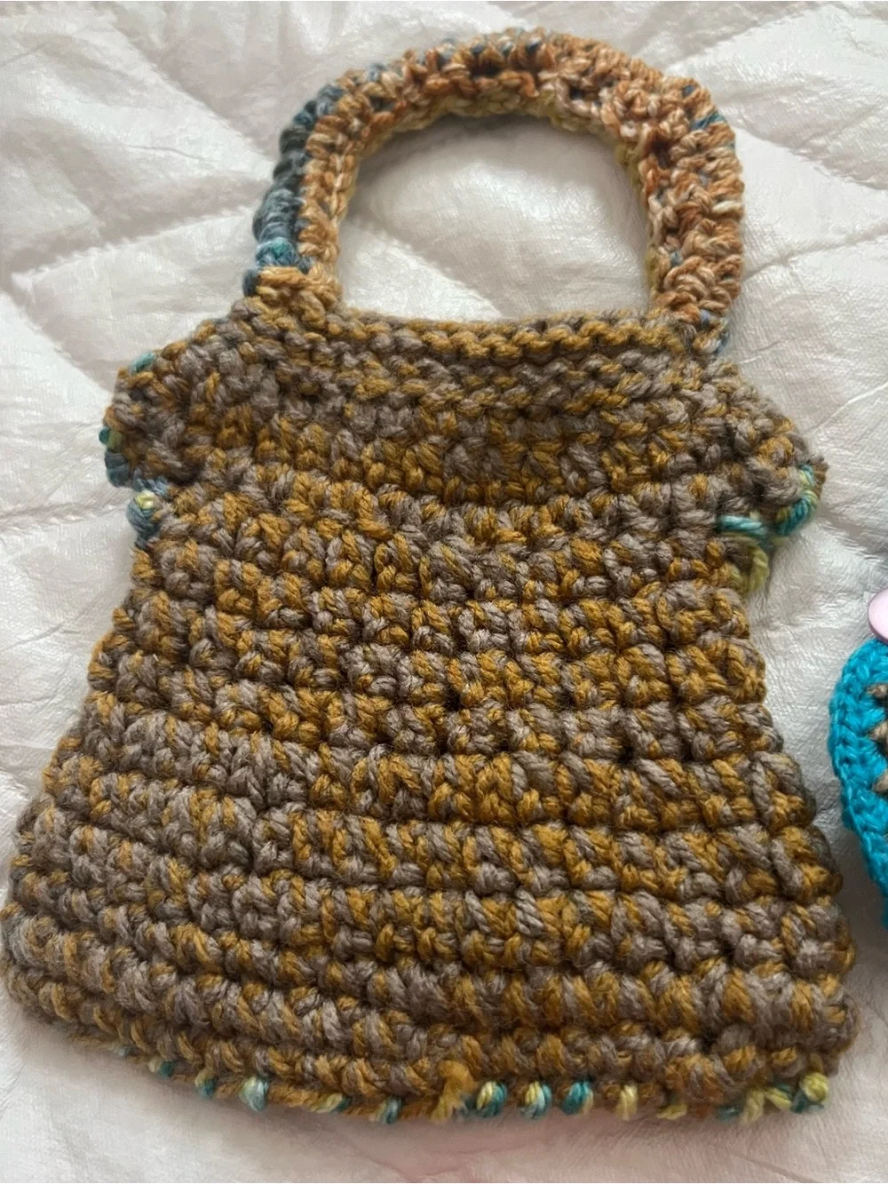 Set of 9 Handmade Crochet Mini Bags Doll Accessories Gift Collectible Decor